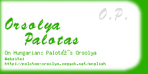 orsolya palotas business card